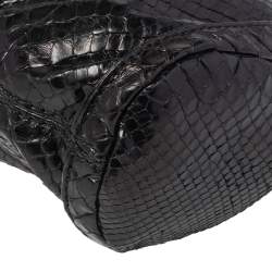 مملوكة مسبقًا Jimmy Choo Python Oversized Top Zip Clutch 