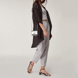 مملوكة مسبقًا Jimmy Choo Silver Python Mini Ruby Crossbody Bag