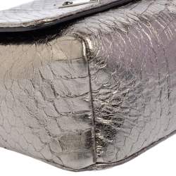 مملوكة مسبقًا Jimmy Choo Silver Python Mini Ruby Crossbody Bag