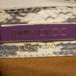 Jimmy Choo Grey/White Water Snake Ramona Shoulder Bag