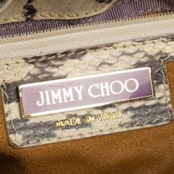 Jimmy Choo Grey/White Water Snake Ramona Shoulder Bag