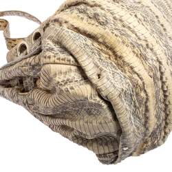 Jimmy Choo Grey/White Water Snake Ramona Shoulder Bag