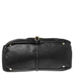 Pre Owned Jimmy Choo Black Leather Tulita Hobo