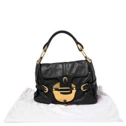 Pre Owned Jimmy Choo Black Leather Tulita Hobo