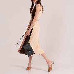 مملوكة مسبقًا حقيبة كلتش جيمي تشو حمالة معصم ريبل مرصع جلد أسود