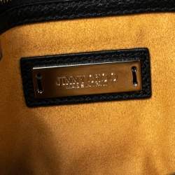 مملوكة مسبقًا حقيبة كلتش جيمي تشو حمالة معصم ريبل مرصع جلد أسود