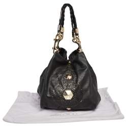 مملوكة مسبقًا Jimmy Choo Black Cut Out Leather Lohla Hobo