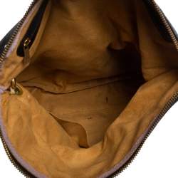 مملوكة مسبقًا حقيبة كلتش جيمي تشو مافي جلد أسود بطية 