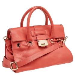 Jimmy Choo Coral Leather Rosalie Satchel