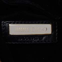 Pre Owned Jimmy Choo Black Leather and Suede Mona Tote