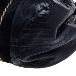 Pre Owned Jimmy Choo Black Leather and Suede Mona Tote