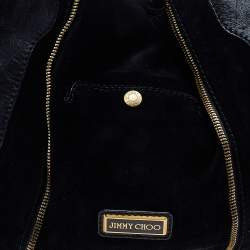 Pre Owned Jimmy Choo Black Leather and Suede Mona Tote