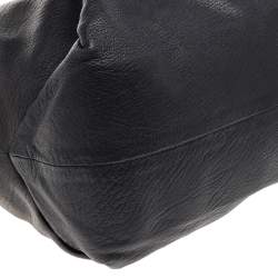 Pre Owned Jimmy Choo Black Leather Embellished Hobo