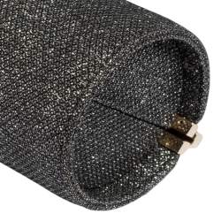 Pre Owned حقيبة كلتش جيمي تشو دغراد حُلي غليتر خشن فضي