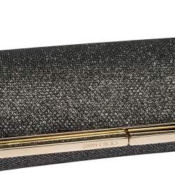 Pre Owned حقيبة كلتش جيمي تشو دغراد حُلي غليتر خشن فضي