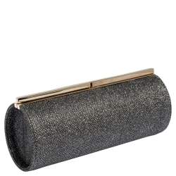 Pre Owned حقيبة كلتش جيمي تشو دغراد حُلي غليتر خشن فضي