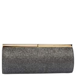 Pre Owned حقيبة كلتش جيمي تشو دغراد حُلي غليتر خشن فضي