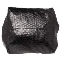 Pre Owned Jimmy Choo Black Embossed Leather Lohla Jayne Tote