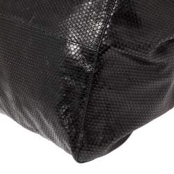 Pre Owned Jimmy Choo Black Embossed Leather Lohla Jayne Tote