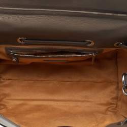 Jimmy Choo Grey/Beige Leather And Suede Rosa Top Handle Bag