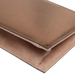 Pre Owned حقيبة كلتش جيمي تشو سلسلة جلد ذهبي ميتالك