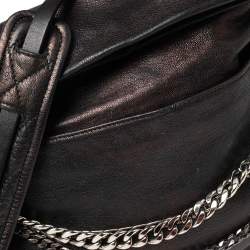 Pre Owned Jimmy Choo Black Leather Shoulder Bag