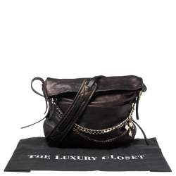 Pre Owned Jimmy Choo Black Leather Shoulder Bag