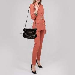 Pre Owned Jimmy Choo Black Leather Shoulder Bag