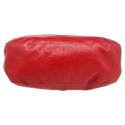 Pre Owned Jimmy Choo Red Leather Ruby Hobo