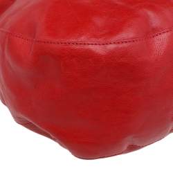 Pre Owned Jimmy Choo Red Leather Ruby Hobo