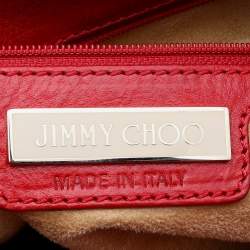 Pre Owned Jimmy Choo Red Leather Ruby Hobo