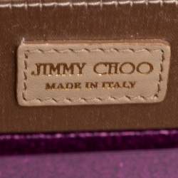 Pre Owned Jimmy Choo Pink Glitter Acrylic Sweetie Clutch