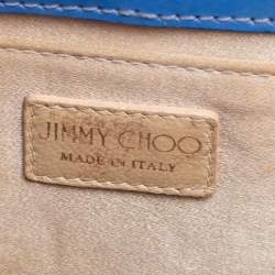 مملوكة مسبقًا حقيبة كتف جيمي تشو ألبا حواف جلد أزرق 