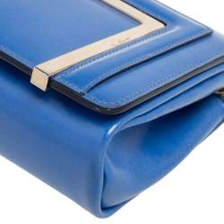 مملوكة مسبقًا حقيبة كتف جيمي تشو ألبا حواف جلد أزرق 