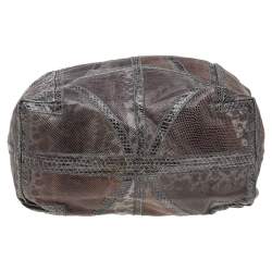 Jimmy Choo Brown Snakeskin Saba Hobo
