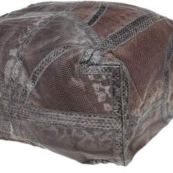 Jimmy Choo Brown Snakeskin Saba Hobo