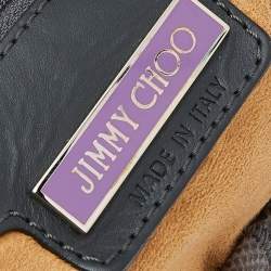 Jimmy Choo Brown Snakeskin Saba Hobo