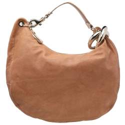 Pre Owned Jimmy Choo Beige Leather Medium Solar Hobo