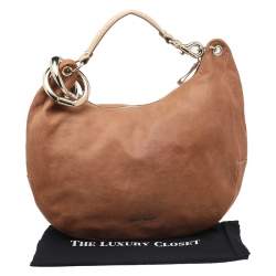 Pre Owned Jimmy Choo Beige Leather Medium Solar Hobo
