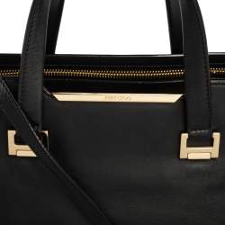 Pre Owned حقيبة يد توتس جيمي تشو الفي جلد أسود