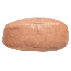 مملوكة مسبقًا Jimmy Choo Beige Leather Medium Solar Hobo