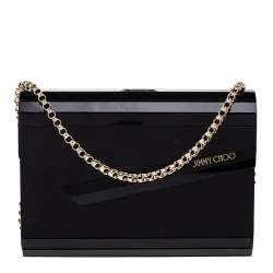 Pre Owned Jimmy Choo Black Acrylic Candy Chain Clutch Bag