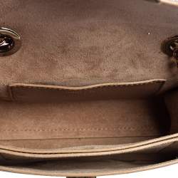 Pre Owned حقيبة كروس جيمي تشو ميني ريبل جلد وغليتر فضي/ رصاصي