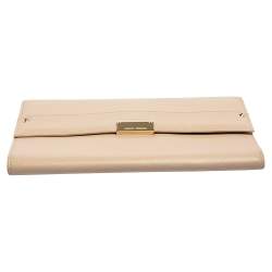 مملوكة مسبقًا حقيبة كلتش جيمي تشو ريس جلد وردى فاتح