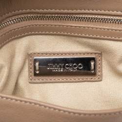 Pre Owned حقيبة هوبو جيمي تشو بوهو بيكر جلد بيج بسلسلة