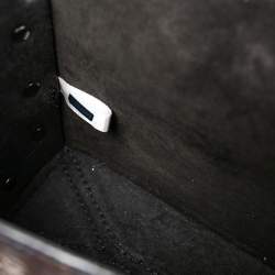 مملوكة مسبقًا حقيبة كتف جيمي تشو لوكيت سيتي جلد وجلد ثعبان أزرق ميتاليك