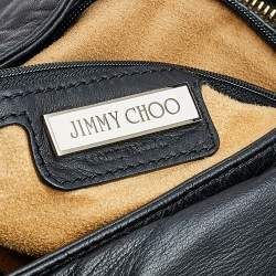Jimmy Choo Black/Grey Leather and Python Large Sky Hobo