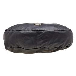 Jimmy Choo Black/Grey Leather and Python Large Sky Hobo