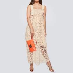 Pre Owned حقيبة كلتش جيمي تشو ريبل جلد ثعبان برتقالي