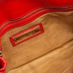 Pre Owned حقيبة كلتش جيمي تشو ريبل جلد ثعبان برتقالي